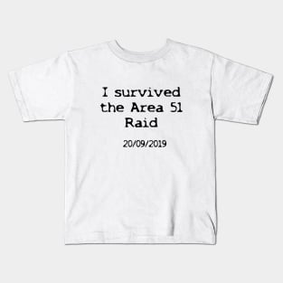 I survived the Area 51 Raid Kids T-Shirt